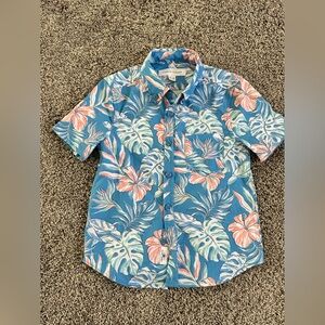 Tommy Bahama Blue and Pink Floral boys Shirt